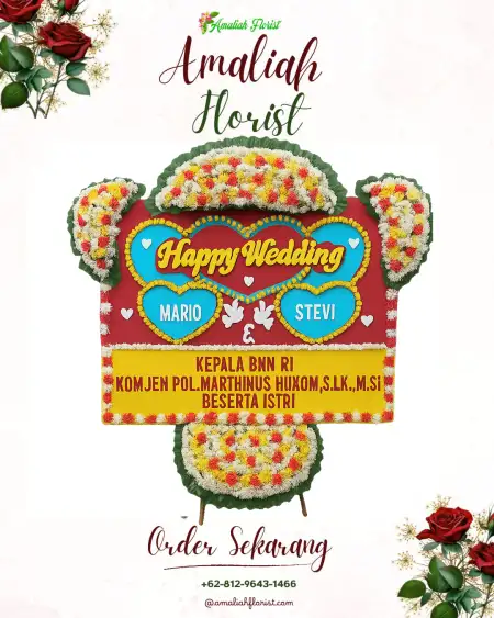 Papan Bunga Pernikahan Poncoruso
